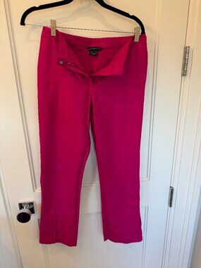 French Connection Pink Silk Trouser Pants Size 2